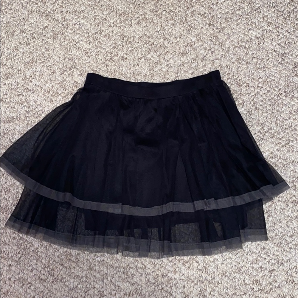 free people black sheer skirt